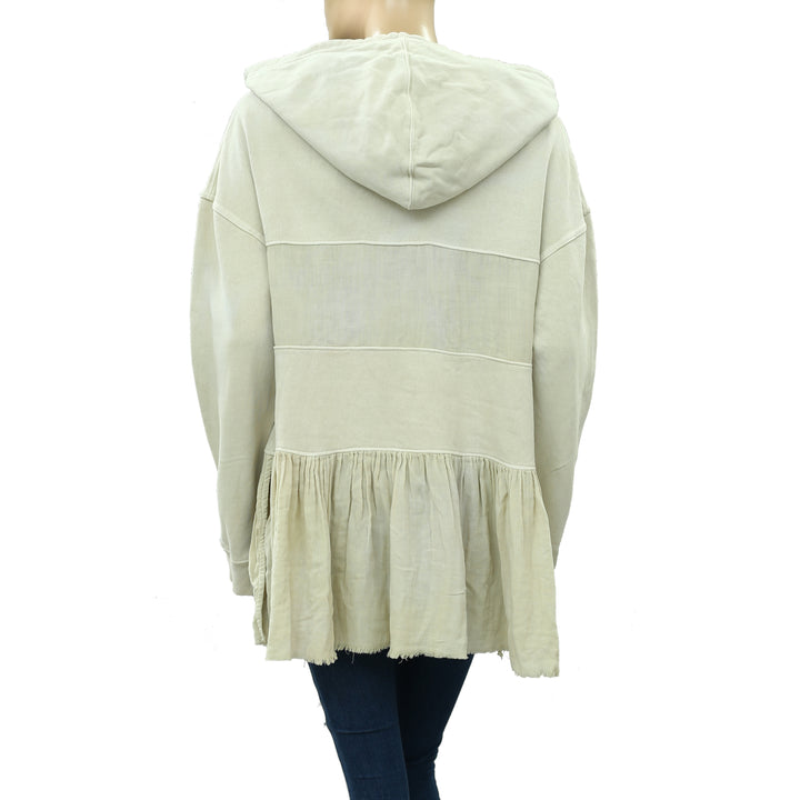 Free People Sail Away Tunic Hoodie Sweatshirt Top XS