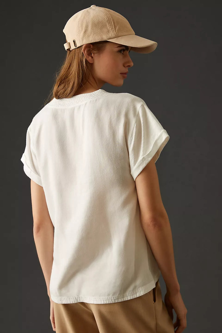 Daily Practice by Anthropologie The Ossa V-Neck Tunic Tee Top