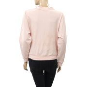 9-H15 STCL Anthropologie Embroidered Sweatshirt Pullover Top