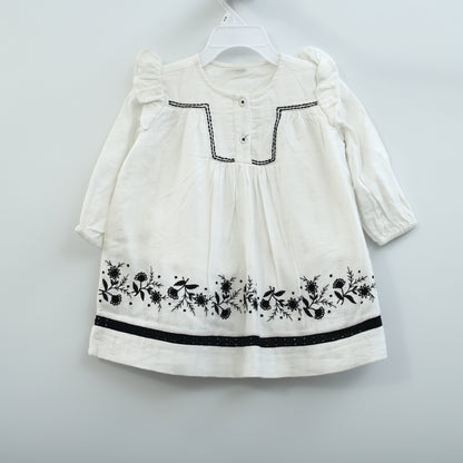White Chocolate Kids Girls Embroidered Dress 2-3 Year