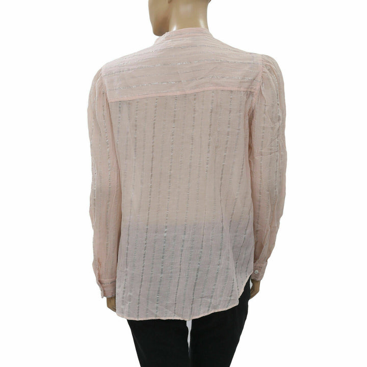 Etoile Isabel Marant Samson Metallic Peach Blouse Top