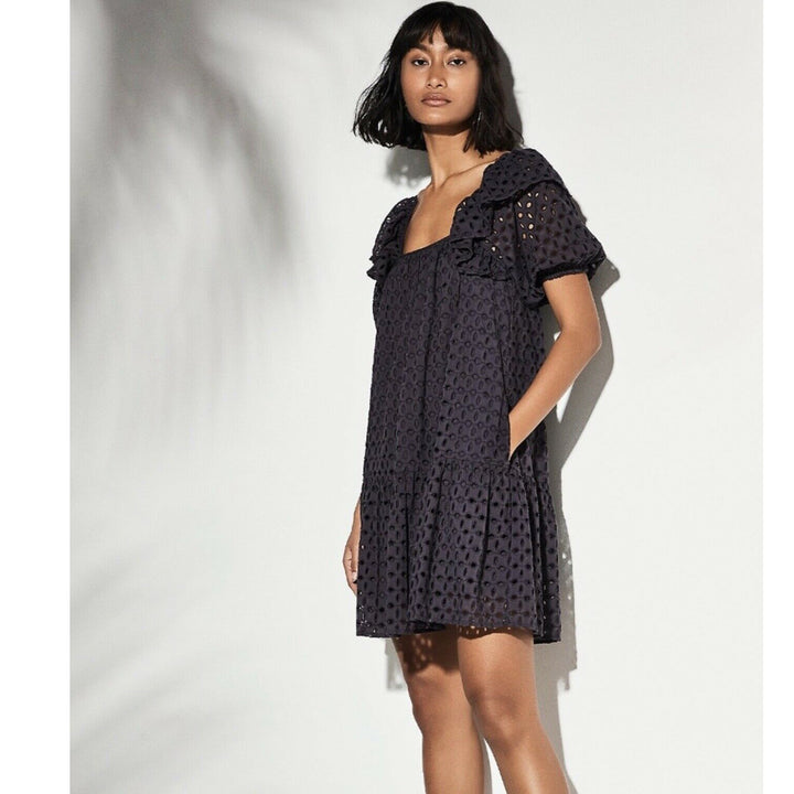 HappyxNature Kate Hudson Solara Eyelet Mini Dress