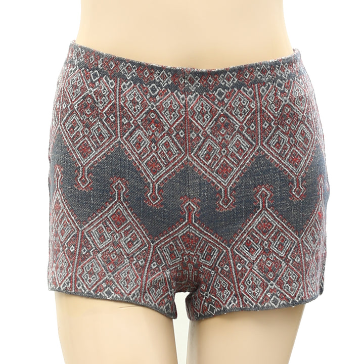 Ecote Urban Outfitters Jacquard Embroidered Mini Shorts