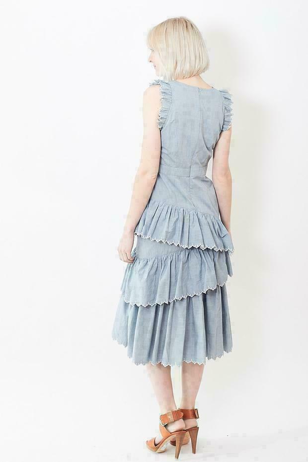 Ulla Johnson ROSALIND Tiered Midi Dress