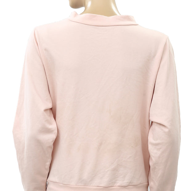 9-H15 STCL Anthropologie Embroidered Sweatshirt Pullover Top