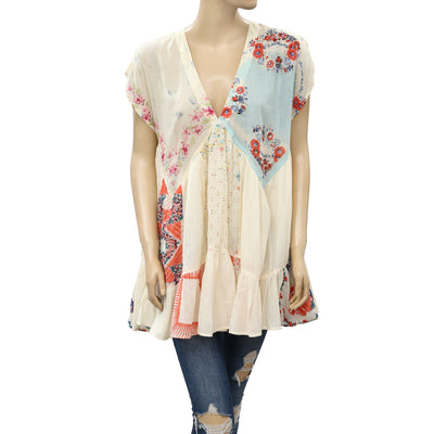 Free People Floral Printed Tunic Top XS