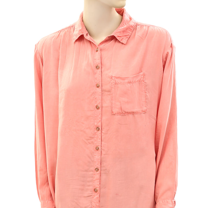 Pilcro And The Letterpress Anthropologie Sleek Buttondown Tunic Top XS