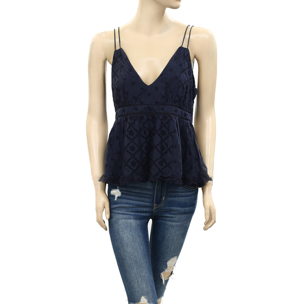 Joie Chani Eyelet Embroidered Cami Blouse Top