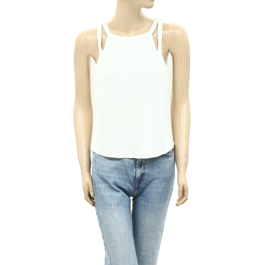 Daily Practice by Anthropologie Ribbed Tank Blouse Shirt Top