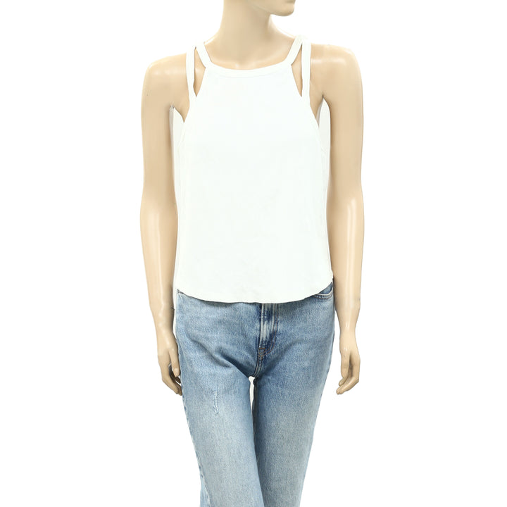 Daily Practice by Anthropologie Ribbed Tank Blouse Shirt Top