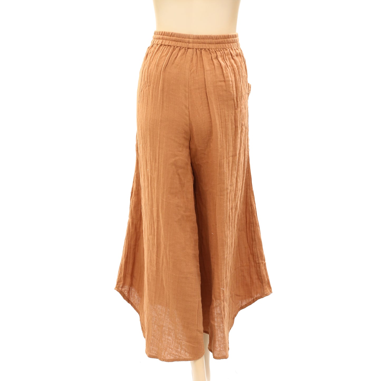 Free People Endless Summer Brown Gouzy Solid Cargo Pants