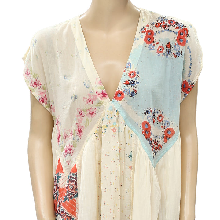 Free People Floral Printed Tunic Top XS