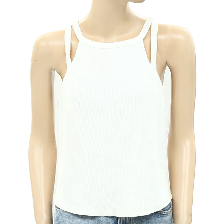 Daily Practice by Anthropologie Ribbed Tank Blouse Shirt Top