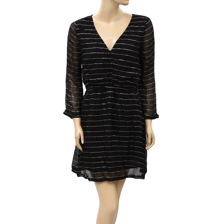 Petites Mendigote Valentina Lurex Striped Dress