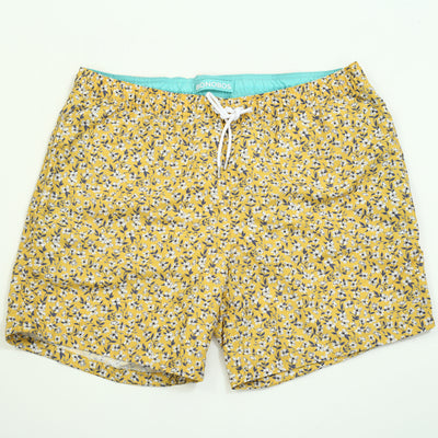 Bonobos Riviera Recycled Swim Trunks Floral Printed Yellow Shorts