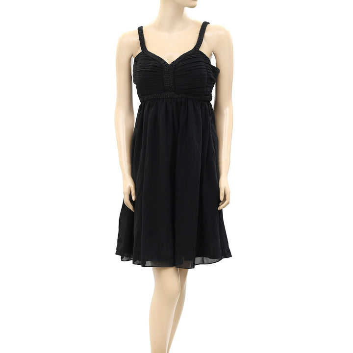 Park Bravo Embellished Black Mini Dress