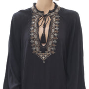 Denim & Supply Ralph Lauren Embroidered Black Top