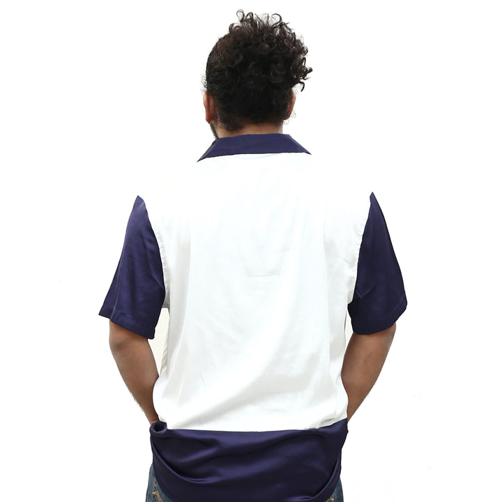 ASOS DESIGN Men's Satin Contrast Panels Shirt