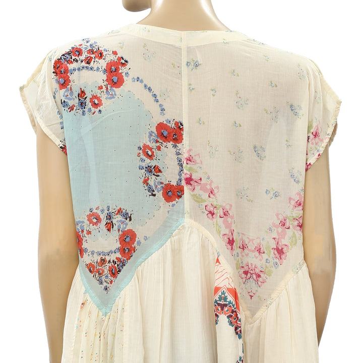 Free People Floral Printed Tunic Top XS