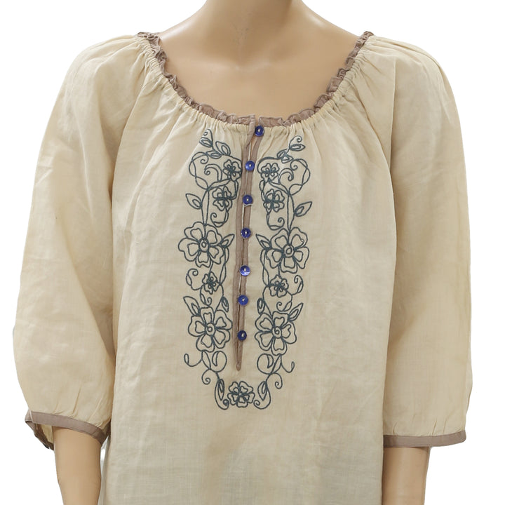 Didi Pretty Different Embroidered Tunic Top L