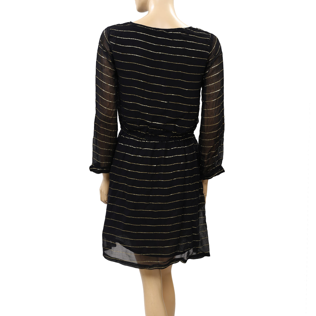 Petites Mendigote Valentina Lurex Striped Dress