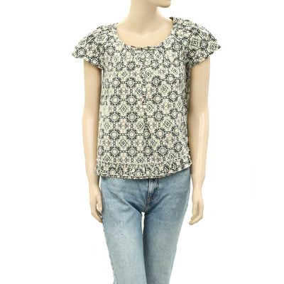 Odd Molly Anthropologie Floral Printed Shirt Blouse Top
