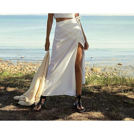 Free People Endless Summer The Moss Wrap Beach Maxi Skirt