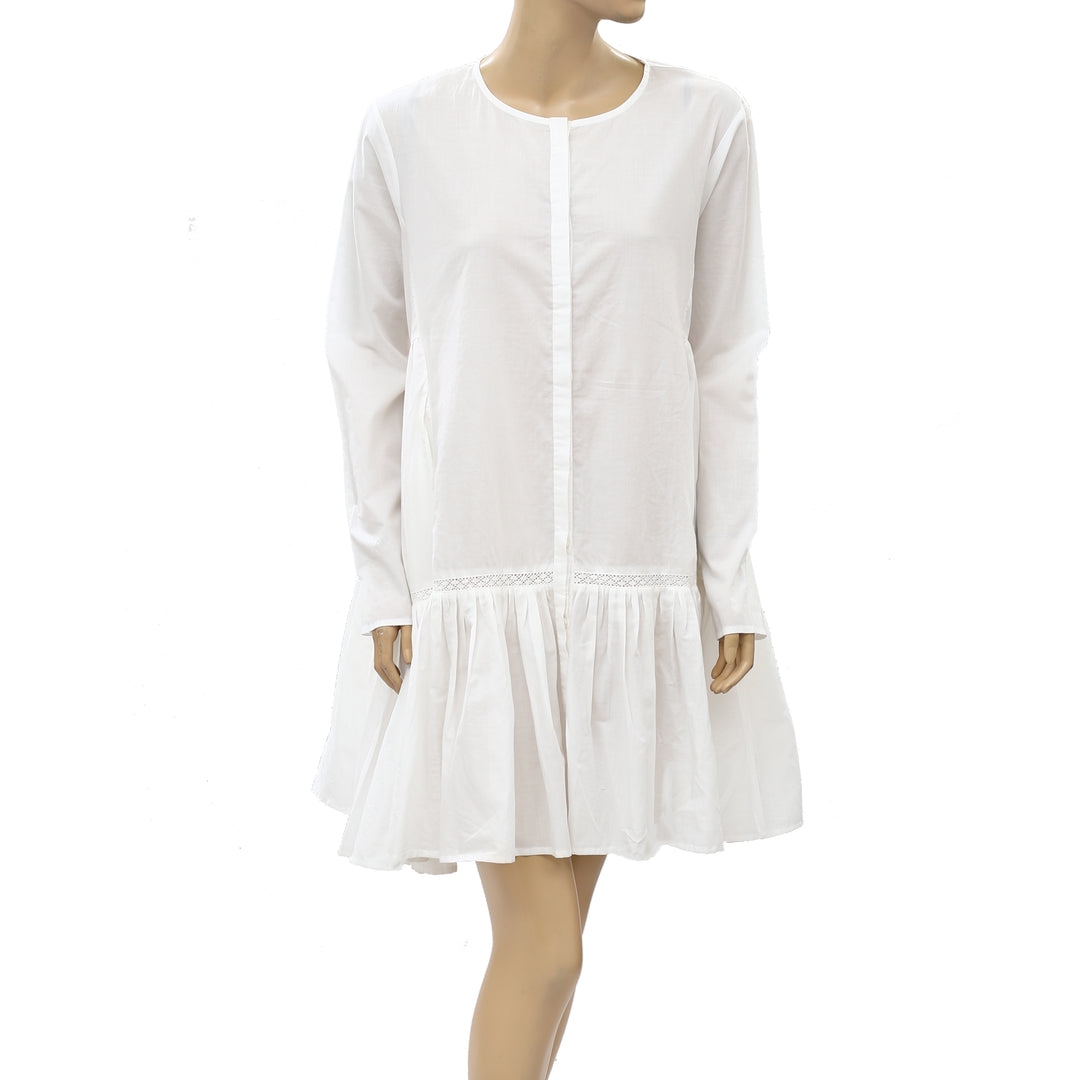 Merlette Martel Trim Lace Buttonsdown Mini Dress