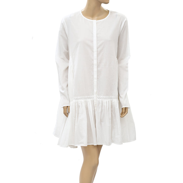 Merlette Martel Trim Lace Buttonsdown Mini Dress