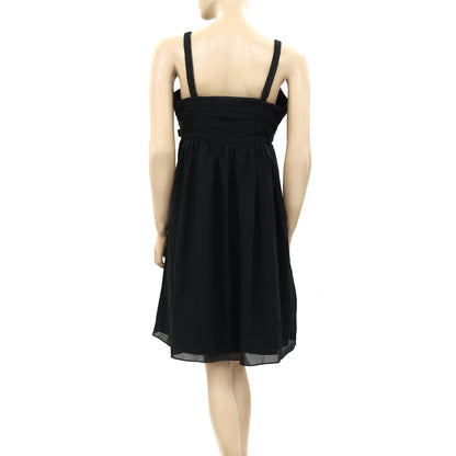 Park Bravo Embellished Black Mini Dress