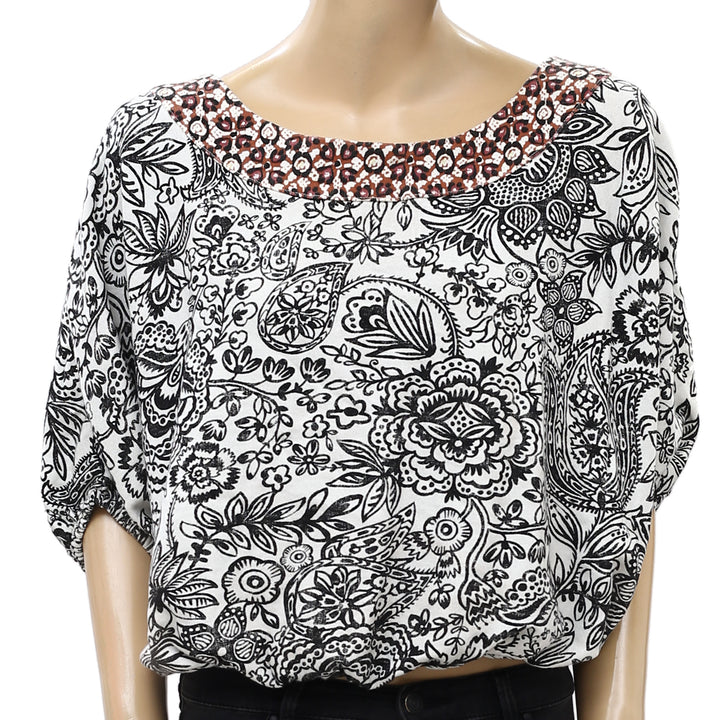 Anthropologie Samia Eye Catching Print Oversized Blouse Top