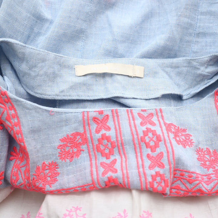 Riva kids Floral Printed Embroidered Long Gown Dress