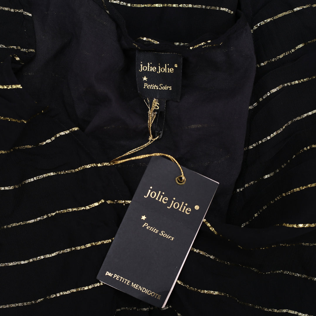 Petites Mendigote Valentina Lurex Striped Dress