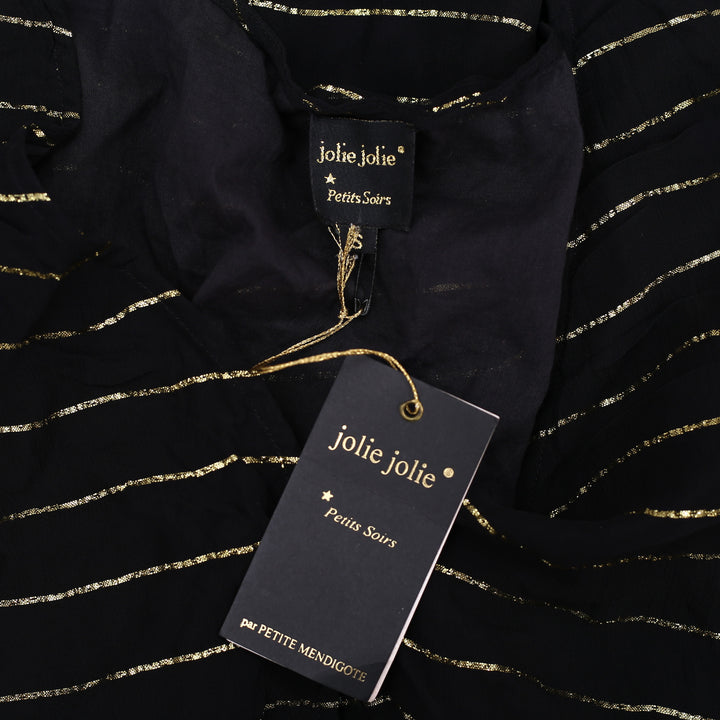 Petites Mendigote Valentina Lurex Striped Dress