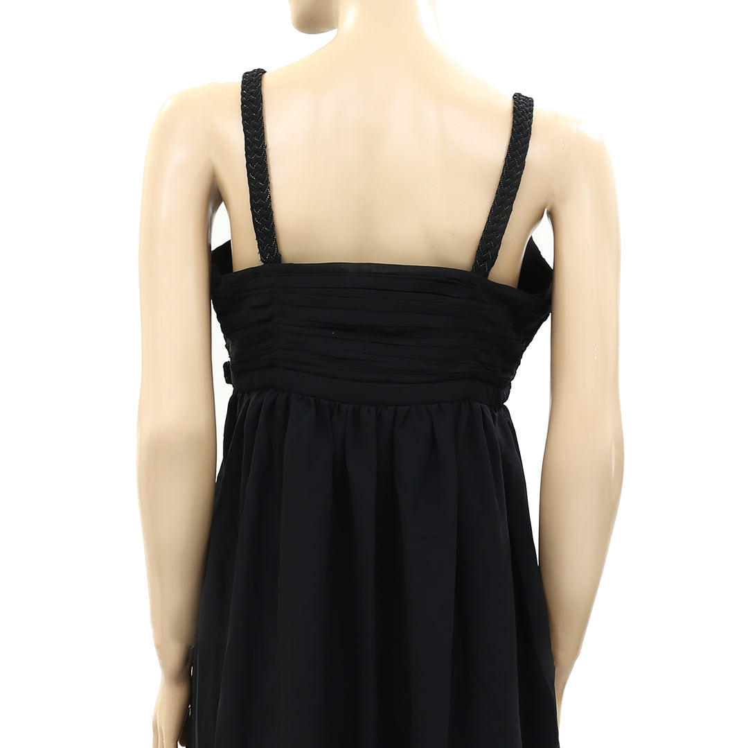 Park Bravo Embellished Black Mini Dress