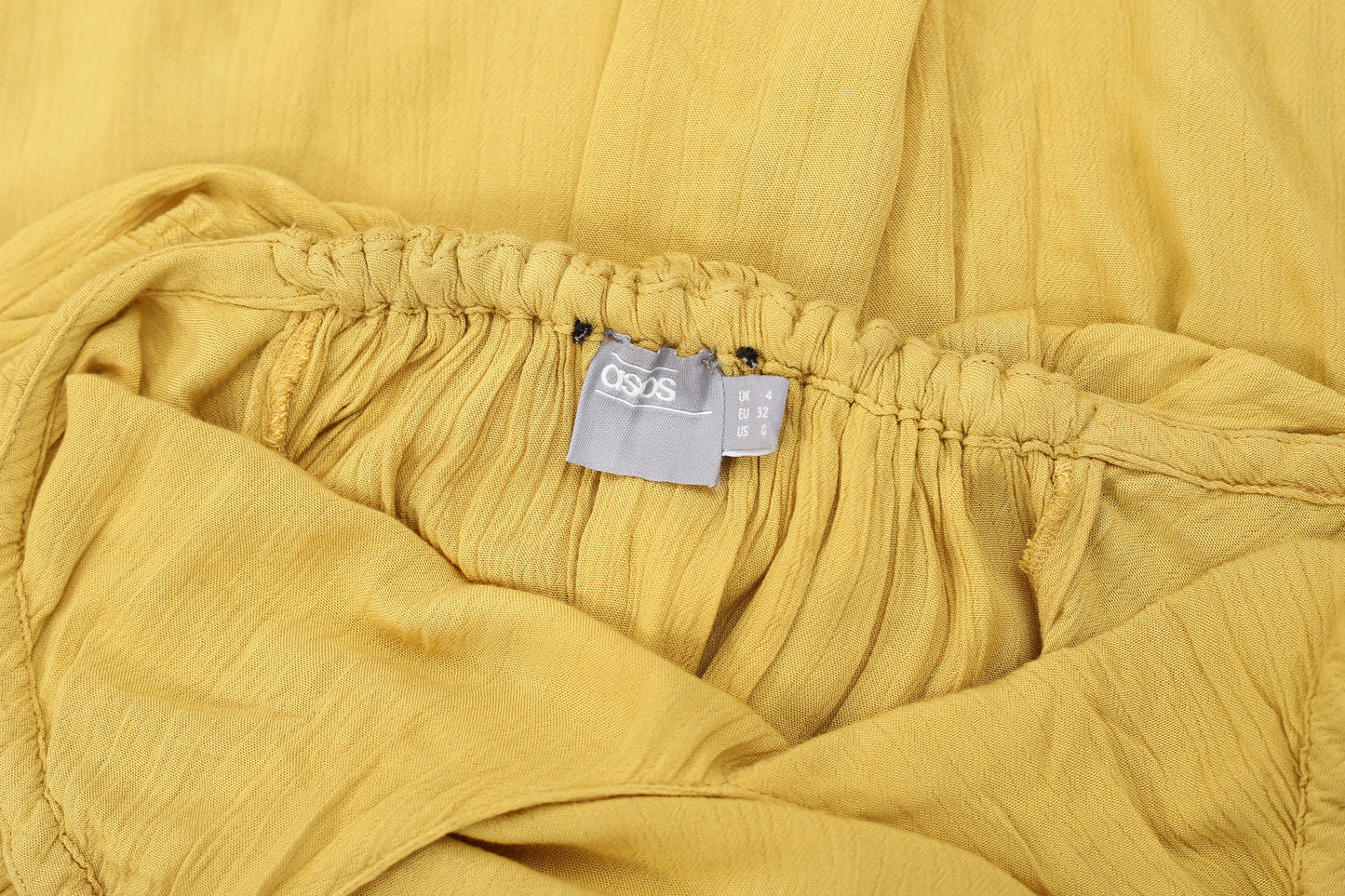 Asos Halter Tiered Yellow Maxi Dress XS-0