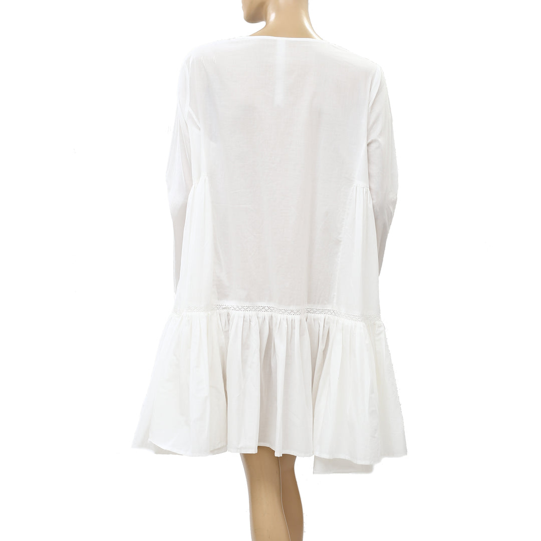 Merlette Martel Trim Lace Buttonsdown Mini Dress