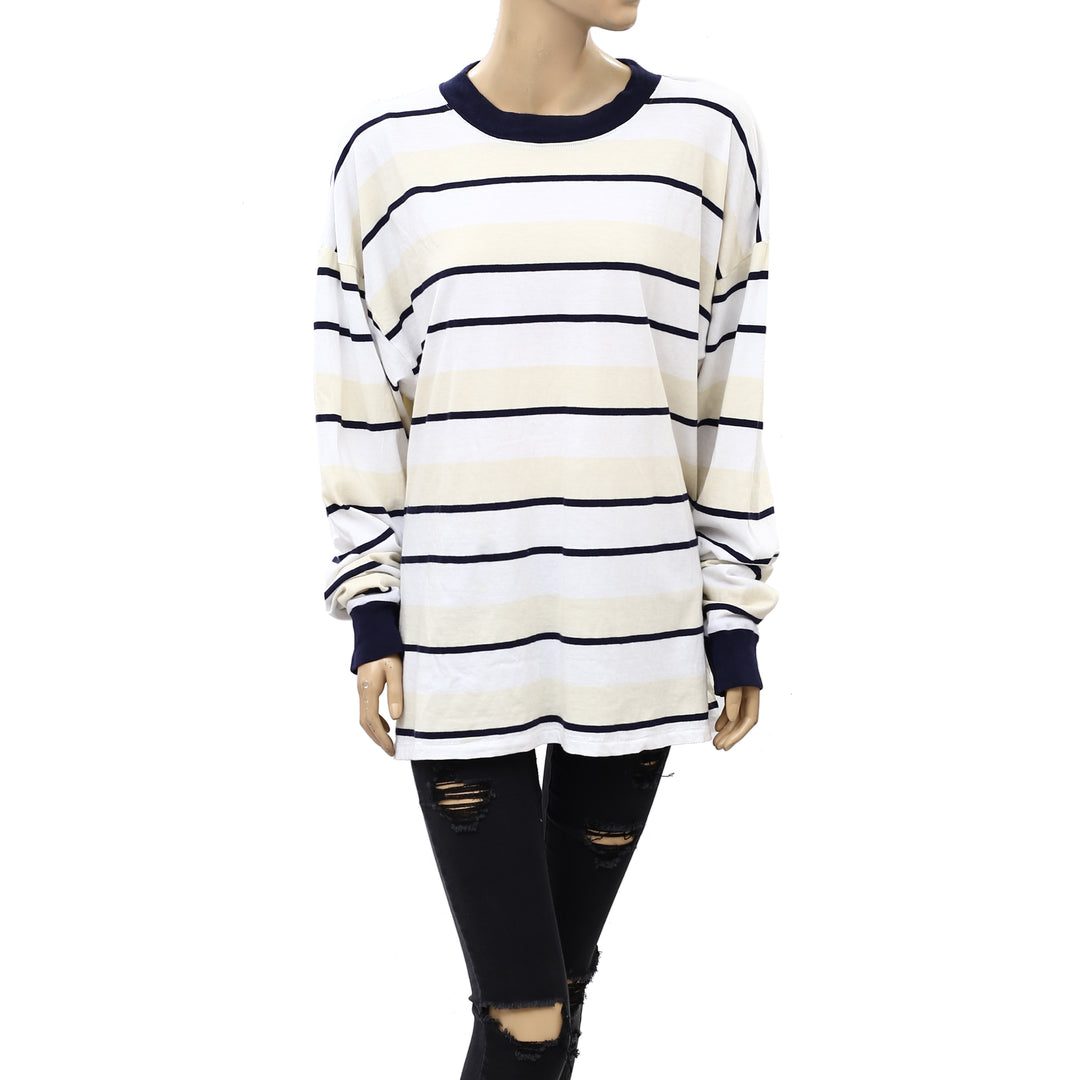 Urban Outfitters UO Carnaby Striped Crew Neck Tunic Top