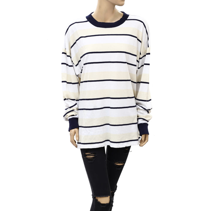 Urban Outfitters UO Carnaby Striped Crew Neck Tunic Top