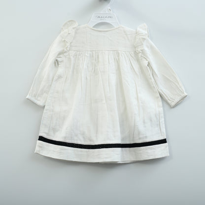 白巧克力儿童女孩刺绣连衣裙 2-3 岁