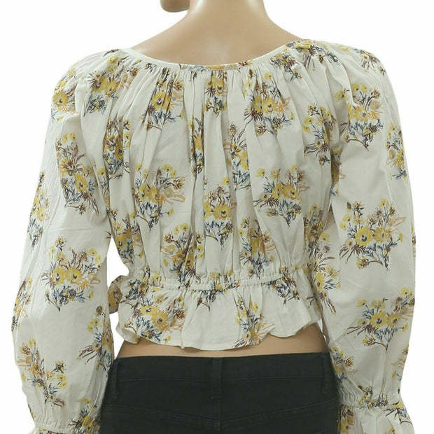 HappyXNature Kate Hudson Floral Printed Pop Cropped Top