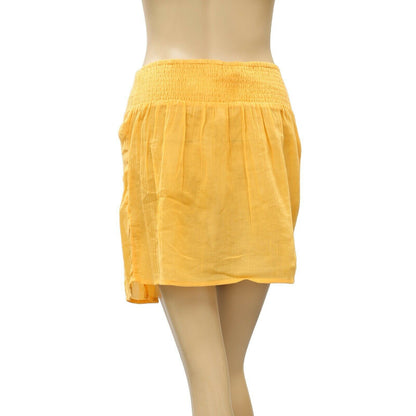 Topshop Solid Wrap Mini Skirt