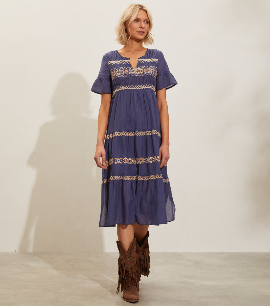 Odd Molly Anthropologie Signe Long Midi Dress