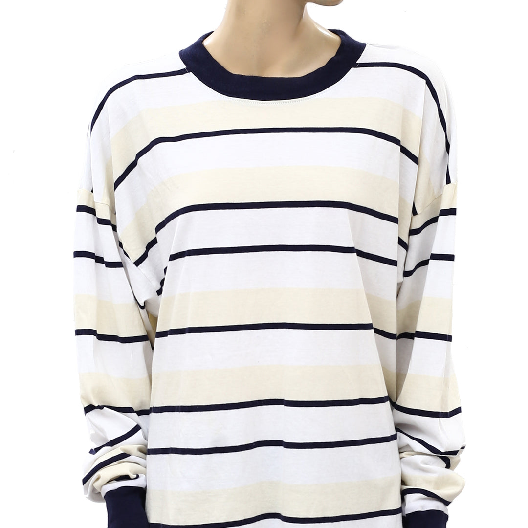 Urban Outfitters UO Carnaby Striped Crew Neck Tunic Top