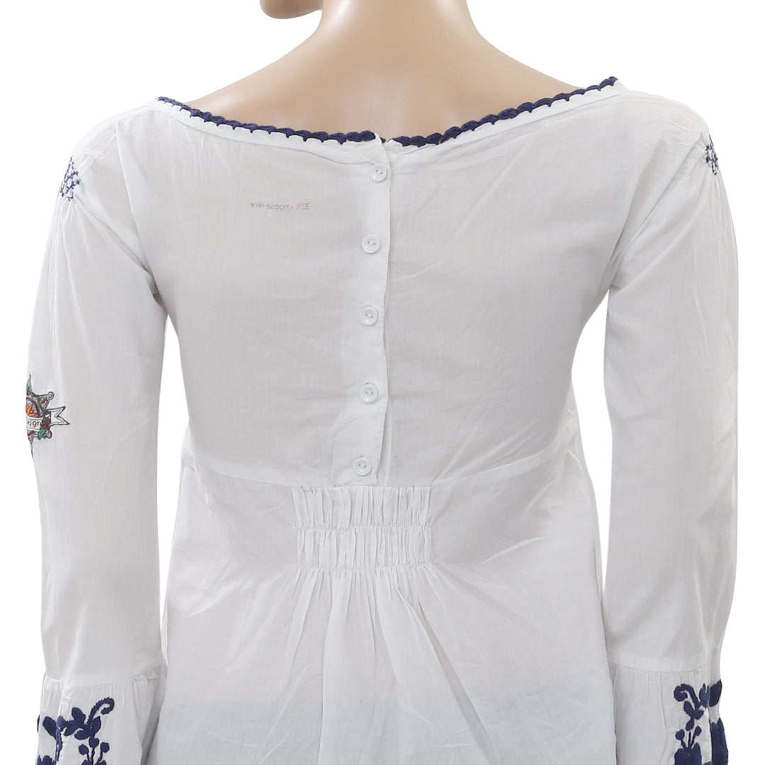 Odd Molly Anthropologie Embroidered Tunic Top