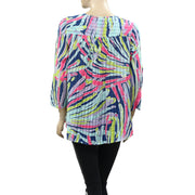 Lilly Pulitzer Printed Blouse Shirt Tunic Top