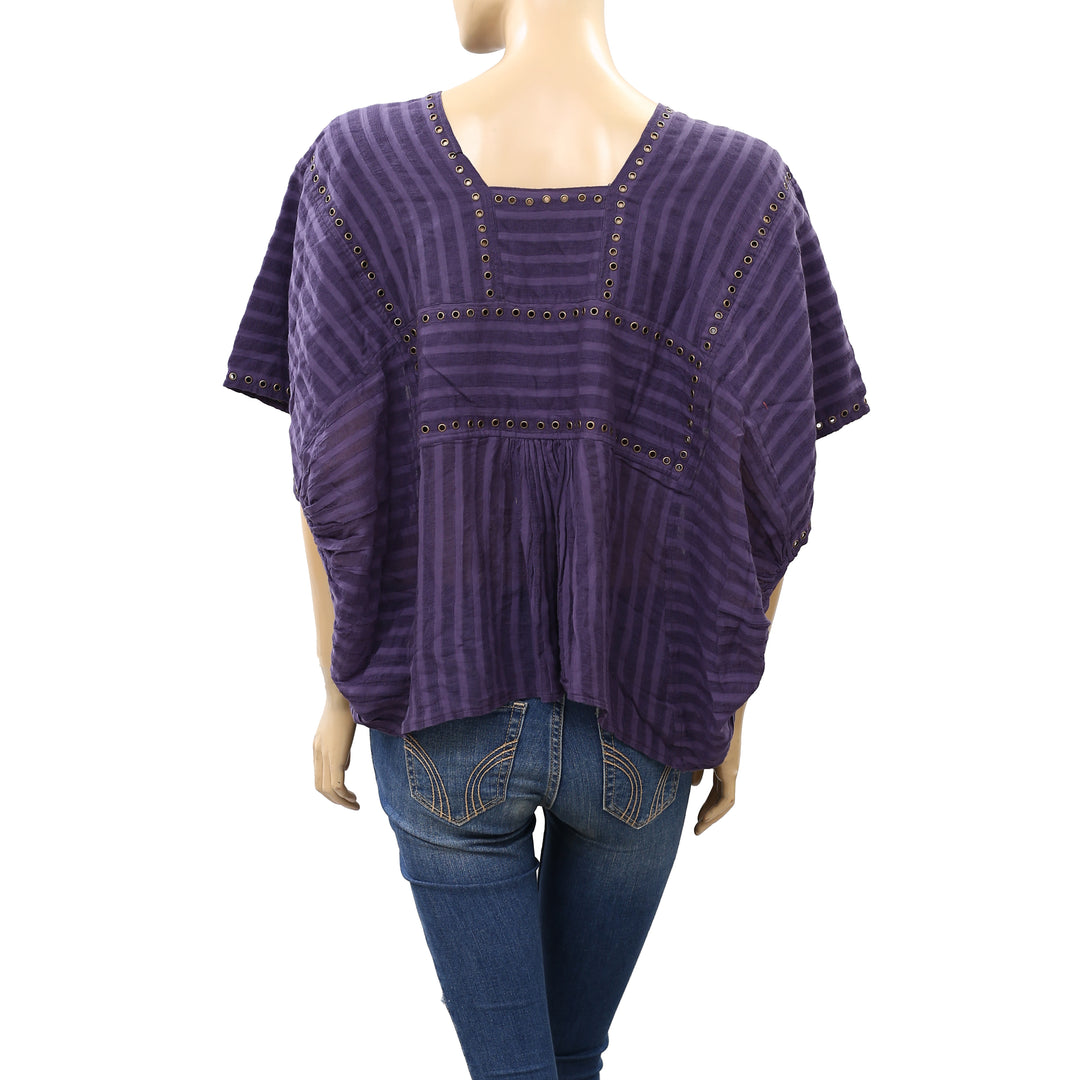 Laurence Bras Paris Studded Blouse Top S T1