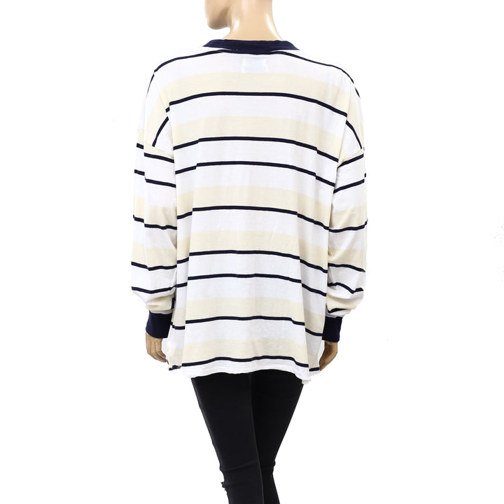 Urban Outfitters UO Carnaby Striped Crew Neck Tunic Top