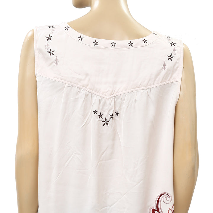 Odd Molly Anthropologie Floral Embroidered Tunic Top