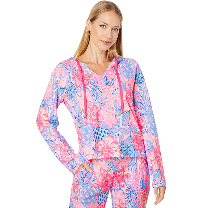 Lilly Pulitzer Kiawah Cropped Hoodie Top
